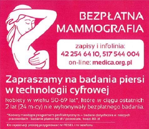 14.01.21 r. mammografia plakat