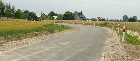Fragment drogi gminnej nr 291308W Srebrna - Kowalewko po budowie